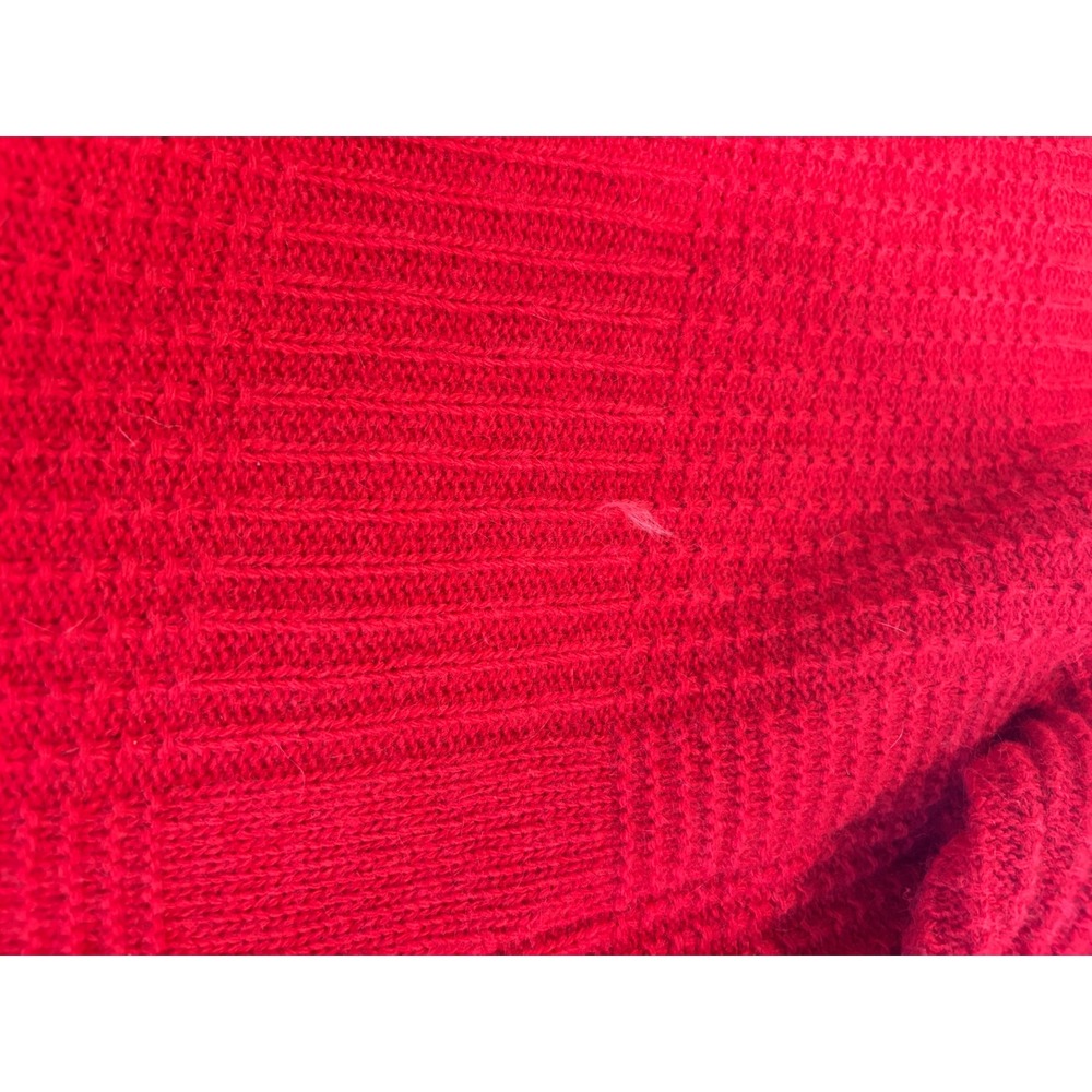 Coldwater Creek Red Lambswool Angora Blend Open Front Cardigan Sweater Large 14 - Picture 6 of 7